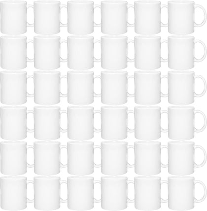 Set of 36 Sublimation Blanks Dishwasher White Ceramic Coffee Mugs 11oz Blank Ceramic Classic Drinking Cup Mug For