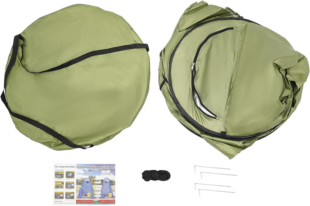 Pop Up Privacy Tent Outdoor Shower Changing Room, Instant Portable Camping Toilet Tent with Skylight Storage Pocket
