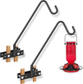 2 Pack 13.5 Inch Deck Hooks for Vertical Railing, Adjustable Deck Bird Feeder Hanger for Hanging Lanterns, Wind