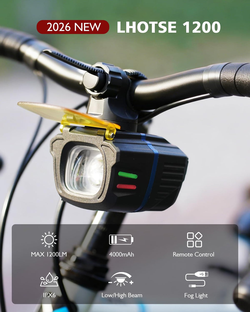 Bike Light for Night Riding, Super Bright LED Front Headlight