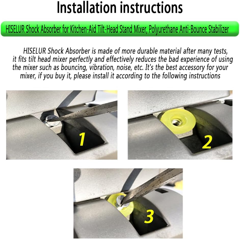 Spring and Washer. Shock Absorber for KitchenAid Tilt-Head Stand Mixer Upgrade Kit Quick Install