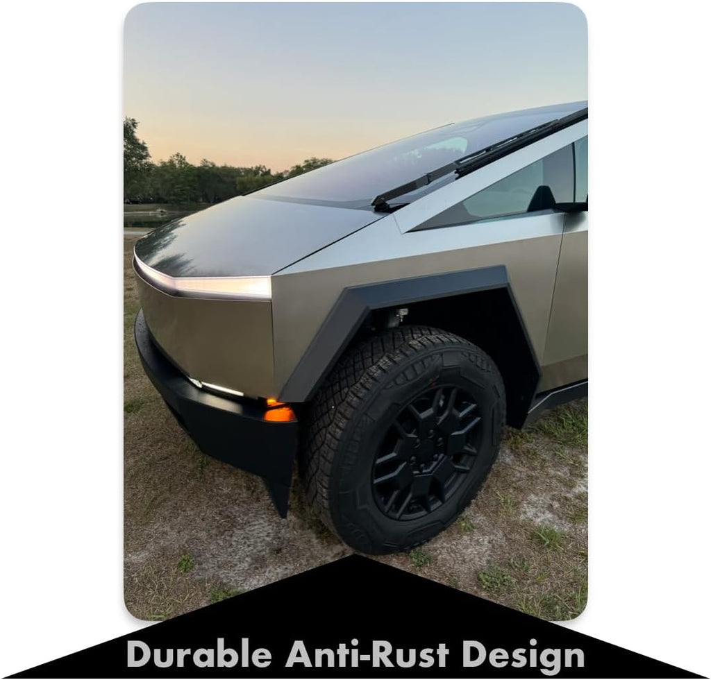 Premium Core Wheel Center Caps (4pcs) & Lug Nut Covers (24pcs) for Tesla Cybertruck | Compatible with All-Season Core