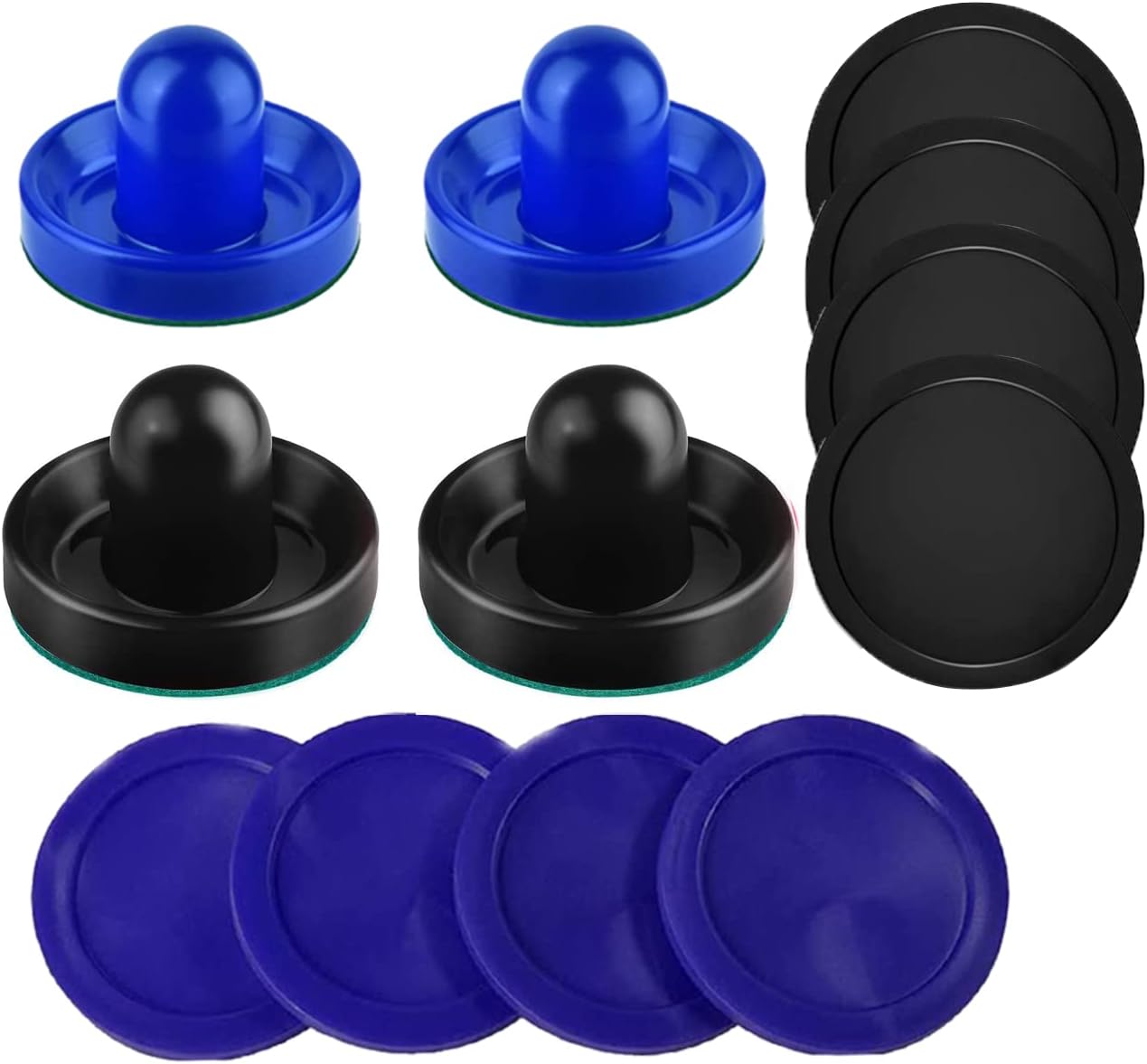 Air Hockey Pushers and Pucks - Air Hockey Paddles and Goal Handles Replacement Accessories for Game Tables (4