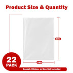 22 Pcs 24"x30" Cellophane Bags for Gift Baskets Wrap