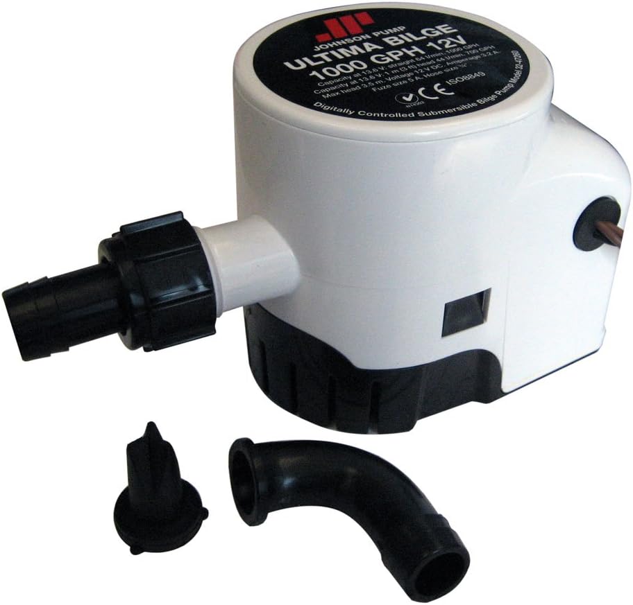 Johnson Pumps 32-47260-003 1000 GPH Ultima Bilge Pump, 12V
