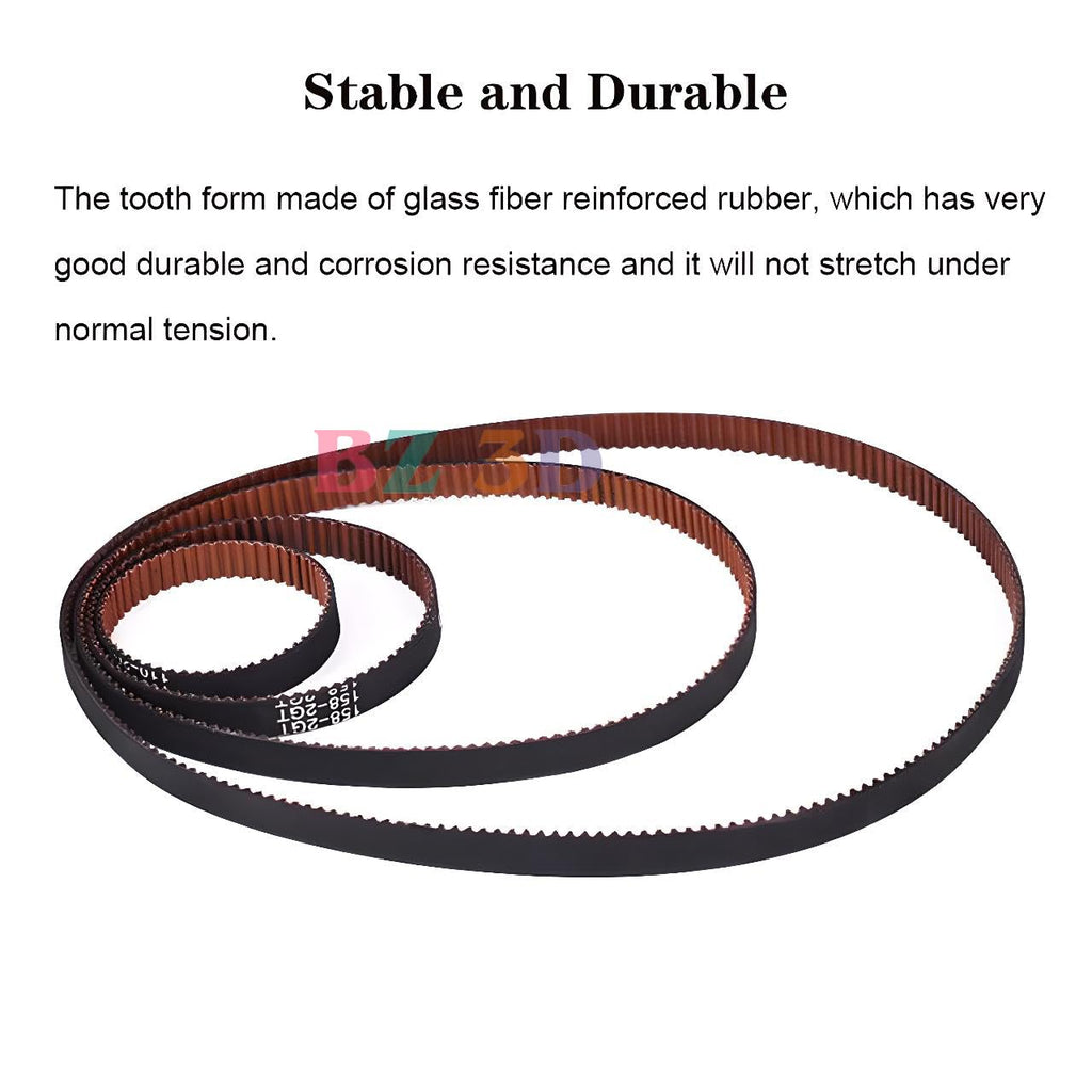 10 X 200mm GT2 Timing Belt,6mm Width GT2 Closed Loop Belt,Upgrade Nylon Tooth Surface Non-Slip Version for 3D Printer,CNC.