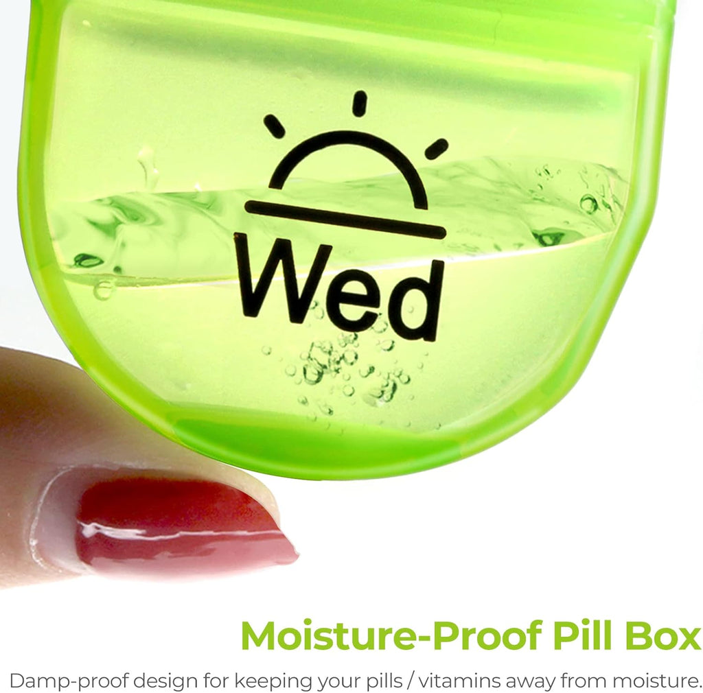 Pill Box 2 Times a Day, Weekly Pill Organizer AM PM with 7 Daily Pocket Case to Hold Vitamin, Medicine, Medication