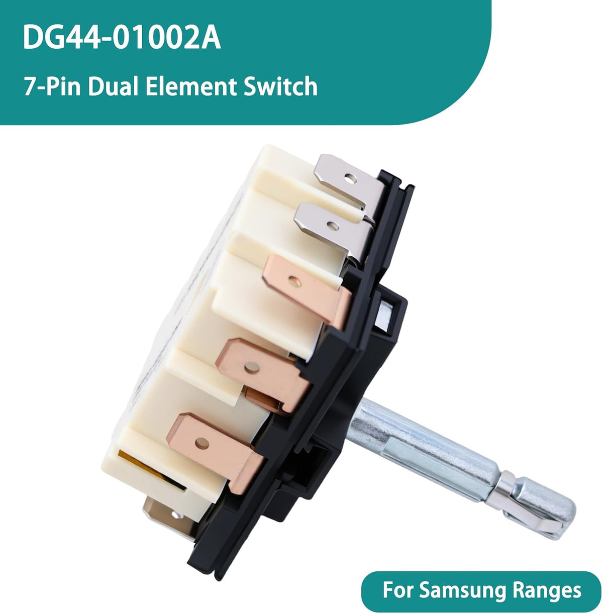 DG44-01002A Dual Ring Infinite Switch for Samsung Electric Stove Burner