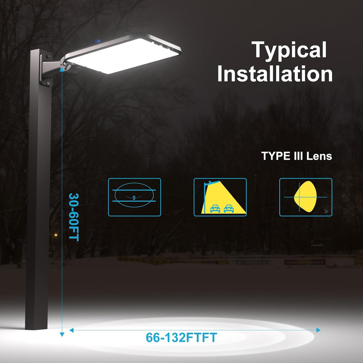 Lightdot LED Parking Lot Lights Outdoor 2Pack 500W LED Parking Lot Lighting