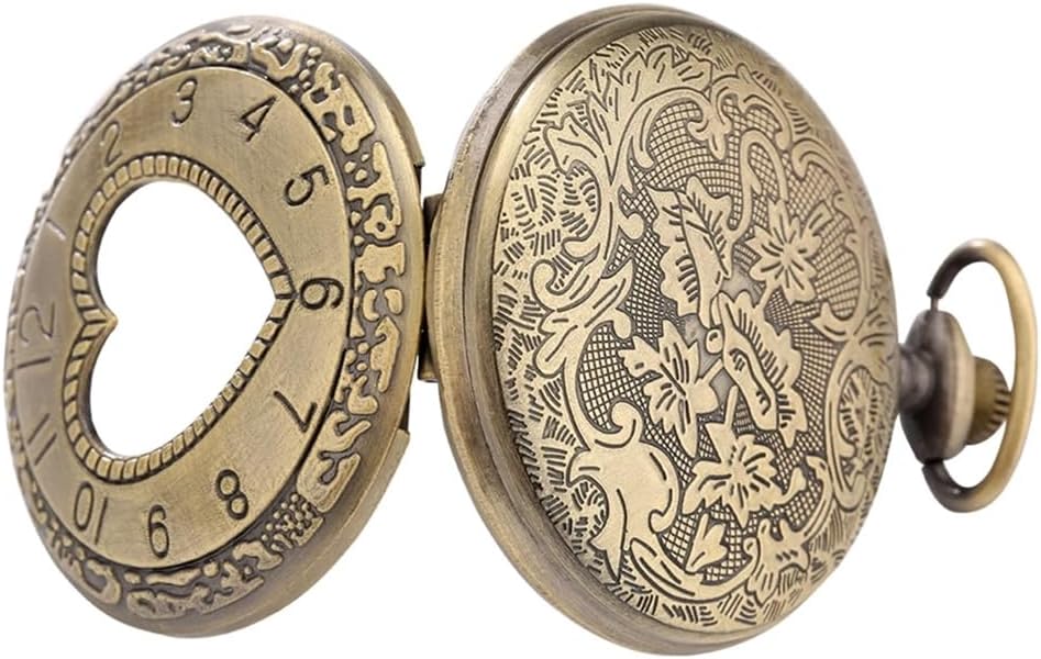 Vintage Pocket Watch with Chain for Men Necklace Watches for Women | Classic retro pendant watch,Unique analog quartz