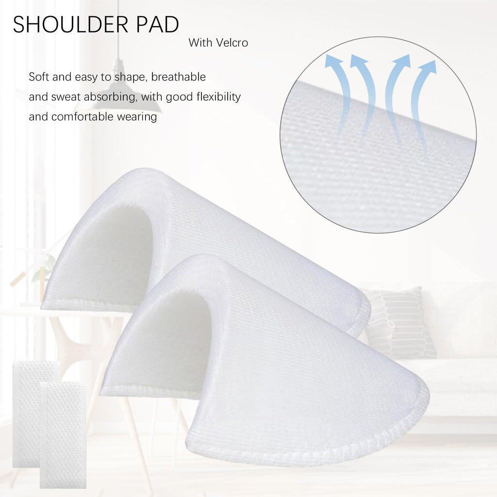 4 Pairs No-Sewing Shoulder Pads Self Adhesive Sponge Shoulder Pads Non Slip Shoulder Protectors Soft Covered Sewing