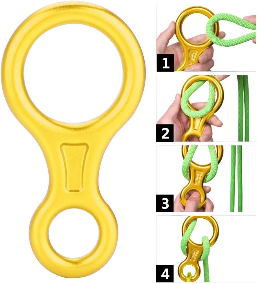 Climbing Rappel 8 s, Climbing Rappel Descender s, Climb Aluminum Figure 8 Descender Rigging for Belay Device(ld)