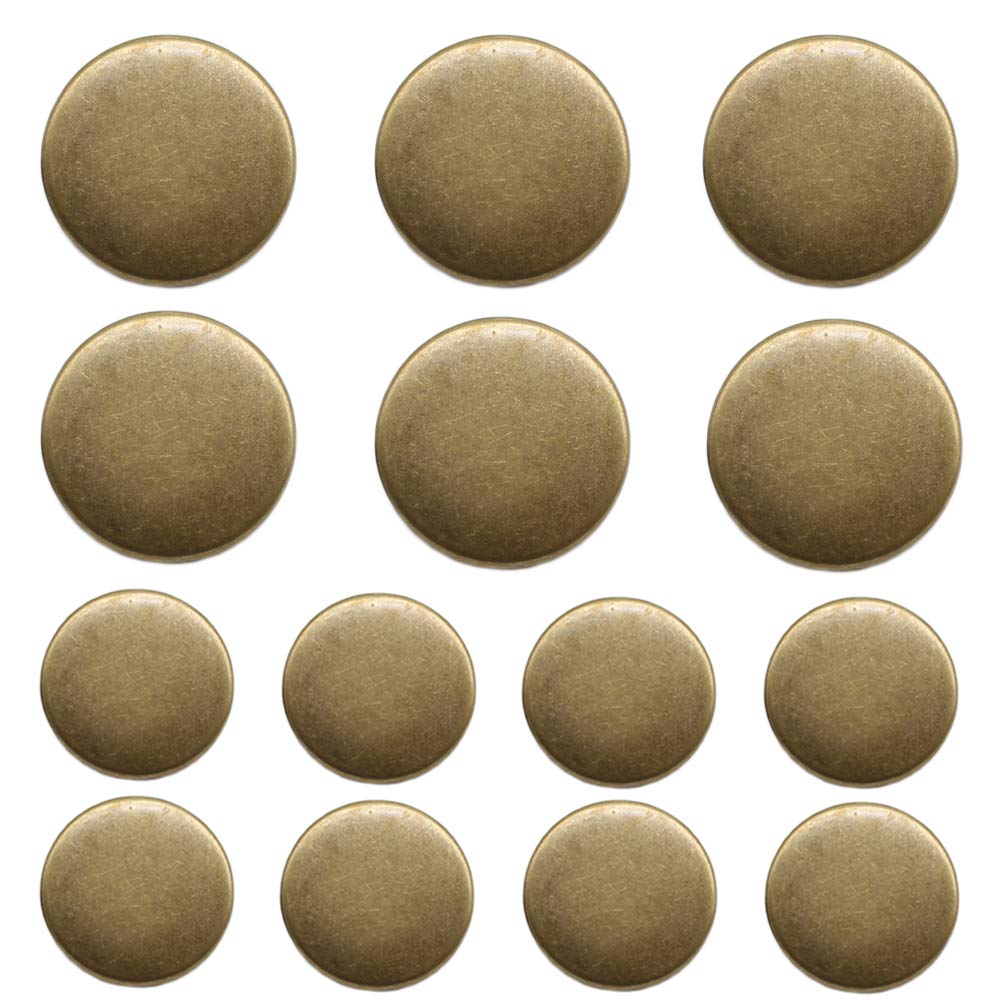 14 PCS Antique Brass Blazer Buttons for Sewing 20mm & 15mm JS160