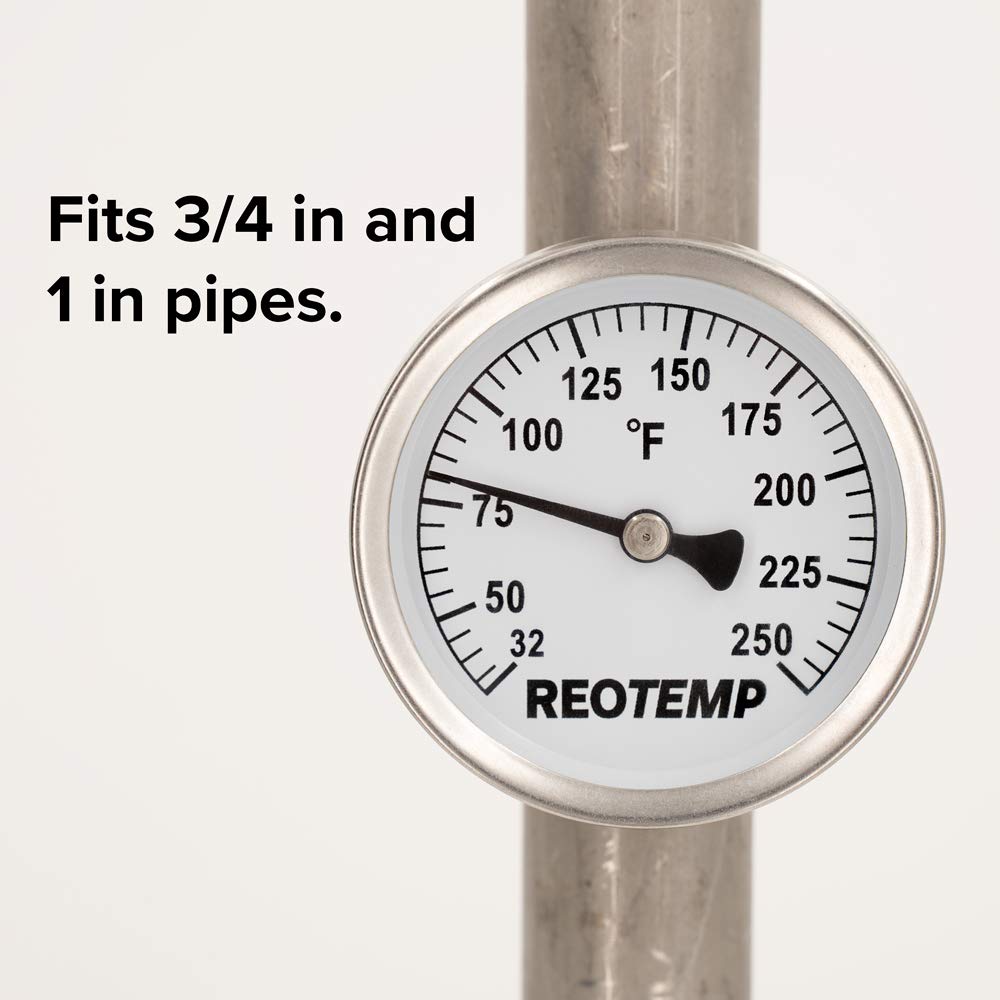 REOTEMP S2-F1 Pipe Clamp Surface Hot Water Thermometer