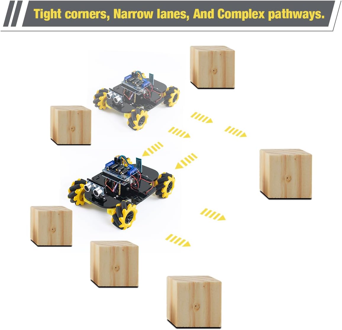 4WD Mecanum Robot Car Kit Smart DIY Project Compatible with Arduino IDE