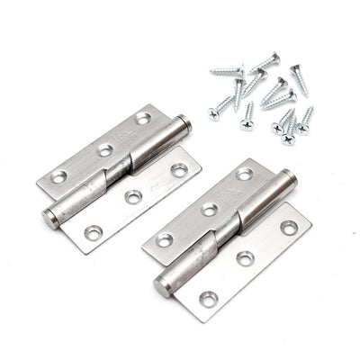Pair of 3"/76mm Rising Butt Lift Off Door Hinge Stainless Steel (Left Handed)