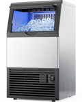Commercial Ice Maker Machine, 120lbs/24H with 33lbs Ice Storage