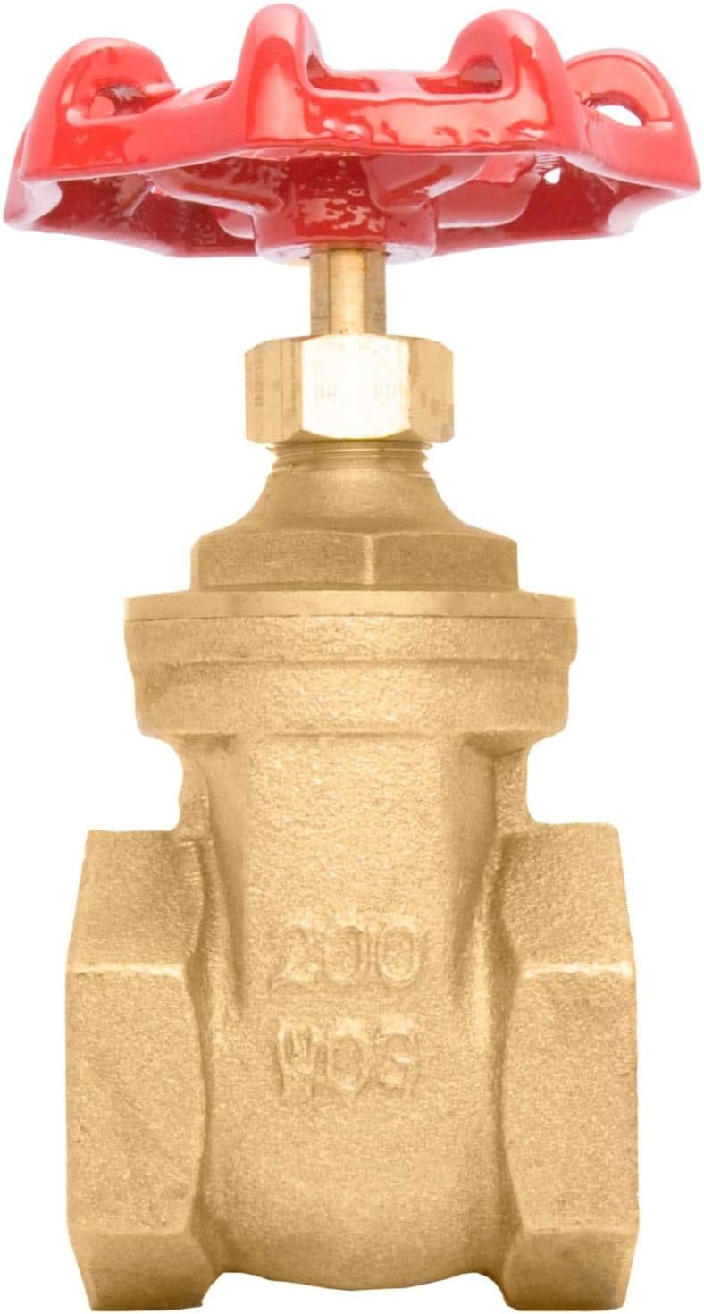 1-1/4" Brass Gate Valve - 200WOG, FxF NPT