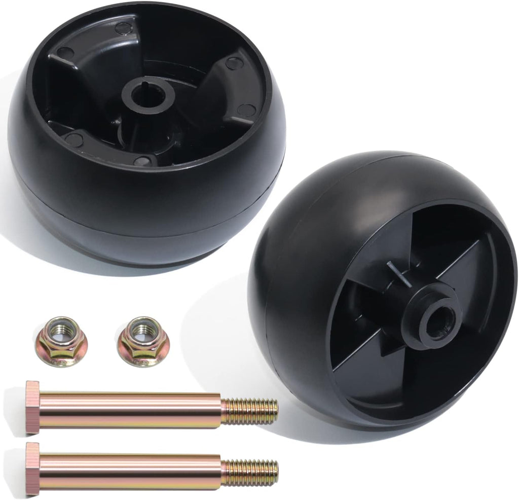 CheeMuii 2 Pack 734-04155 Lawn Mower Deck Wheels Kit with Bolts & Nuts