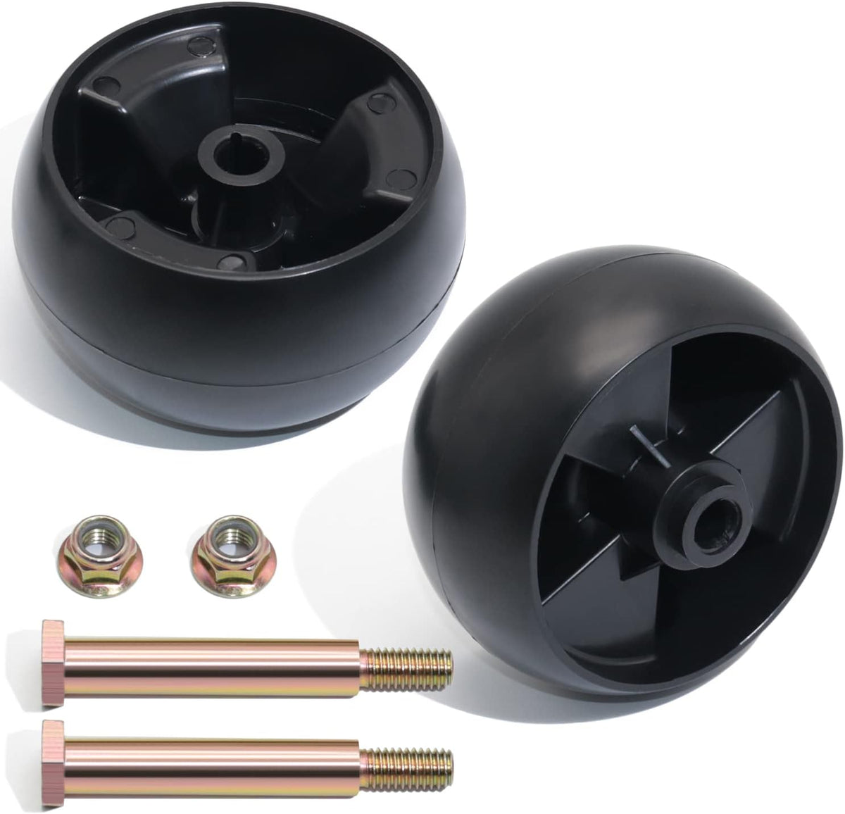 CheeMuii 2 Pack 734-04155 Lawn Mower Deck Wheels Kit with Bolts & Nuts