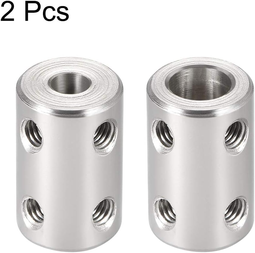 uxcell 5mm to 8mm Bore Rigid Coupling Set Screw L22XD14 Stainless Steel,Shaft Coupler Connector for 3D Printers, Motor Accessories,2pcs