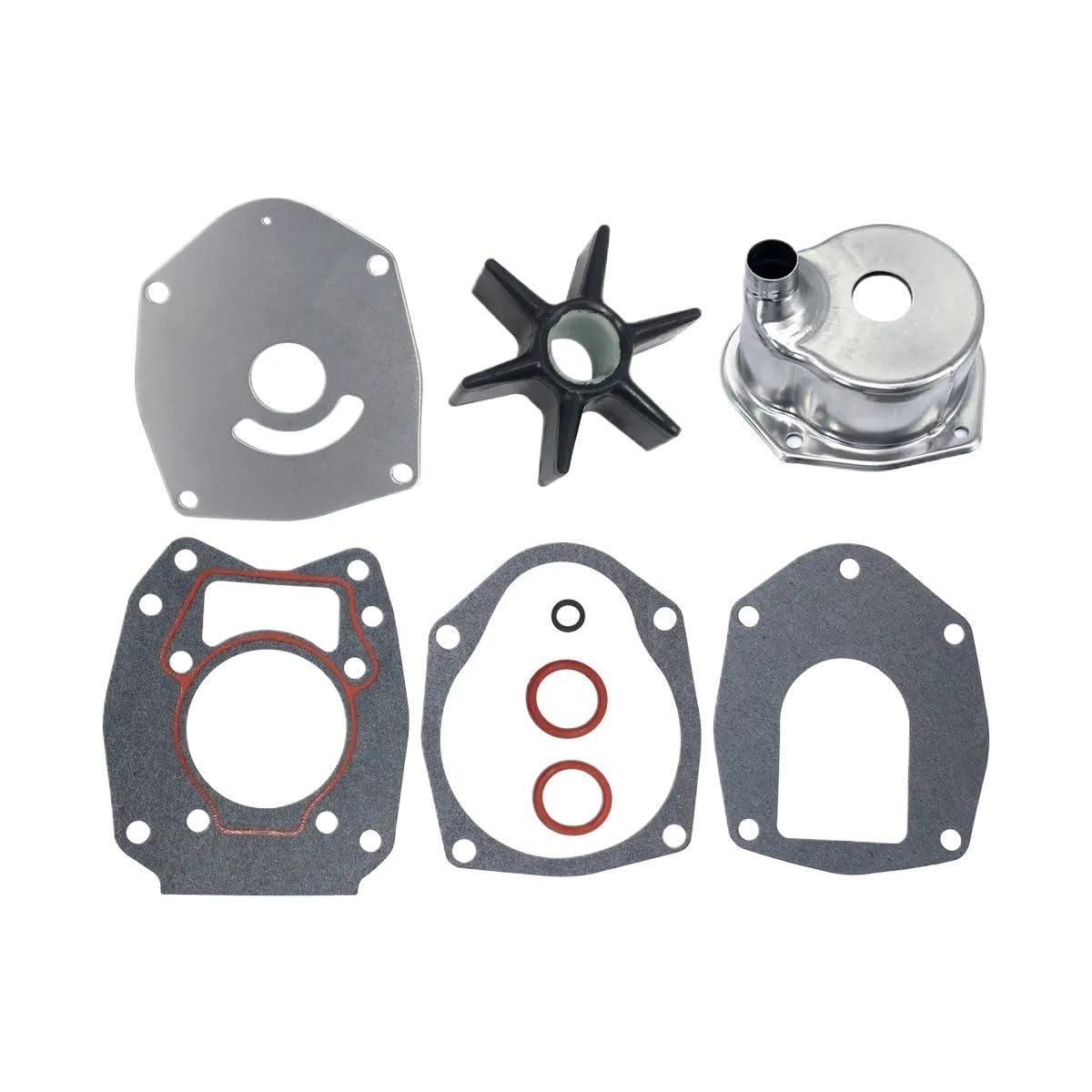 Water Pump Impeller Repair Kit With Housing 47-43026Q06 47-8M0100526 Compatible For Mercury Mariner Outboard 40 50 60 70 80 90 100 115 HP 18-3214