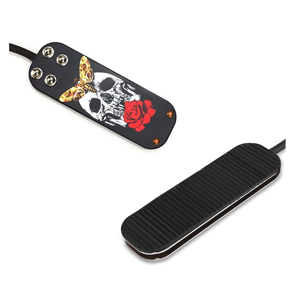 Stainless Steel Tattoo Foot Pedal Footswitch Control Skull Foot Pedal Power Supply Machine For Power Clip Cord Tattoo