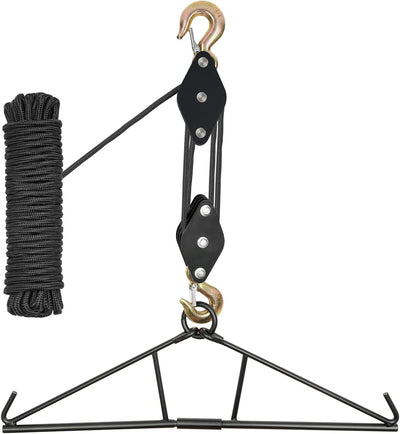 Deer Hanger for Skinning, Deer Hunting Game Hoist Hanging Gambrel with Pulley Lift System, Max to 800LB