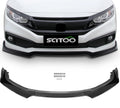 3PCS Black PP Front Bumper Body Kit Spoiler Chin Spoiler