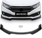 3PCS Black PP Front Bumper Body Kit Spoiler Chin Spoiler