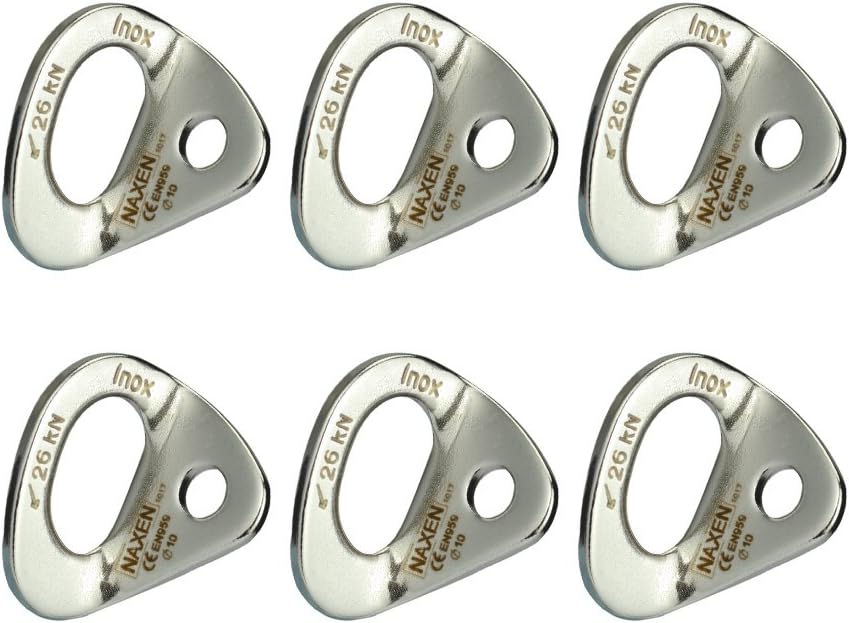 26kN Bolt Hanger Stainless Steel Climbing Hanger Climbing Anchor for 10 mm / 3/8" Bolt Pack of 6