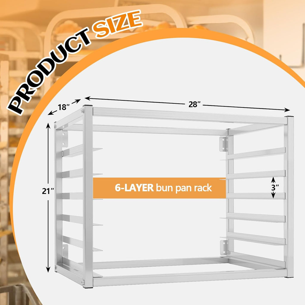 1 Pcs 6 Tier Wall Mounted Sheet Pan Rack