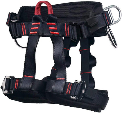 Climbing Harness, Protect Waist Safety Harness Gear, Wider Half Body Harness for Roofing Fire Rescuing Rock Climbing