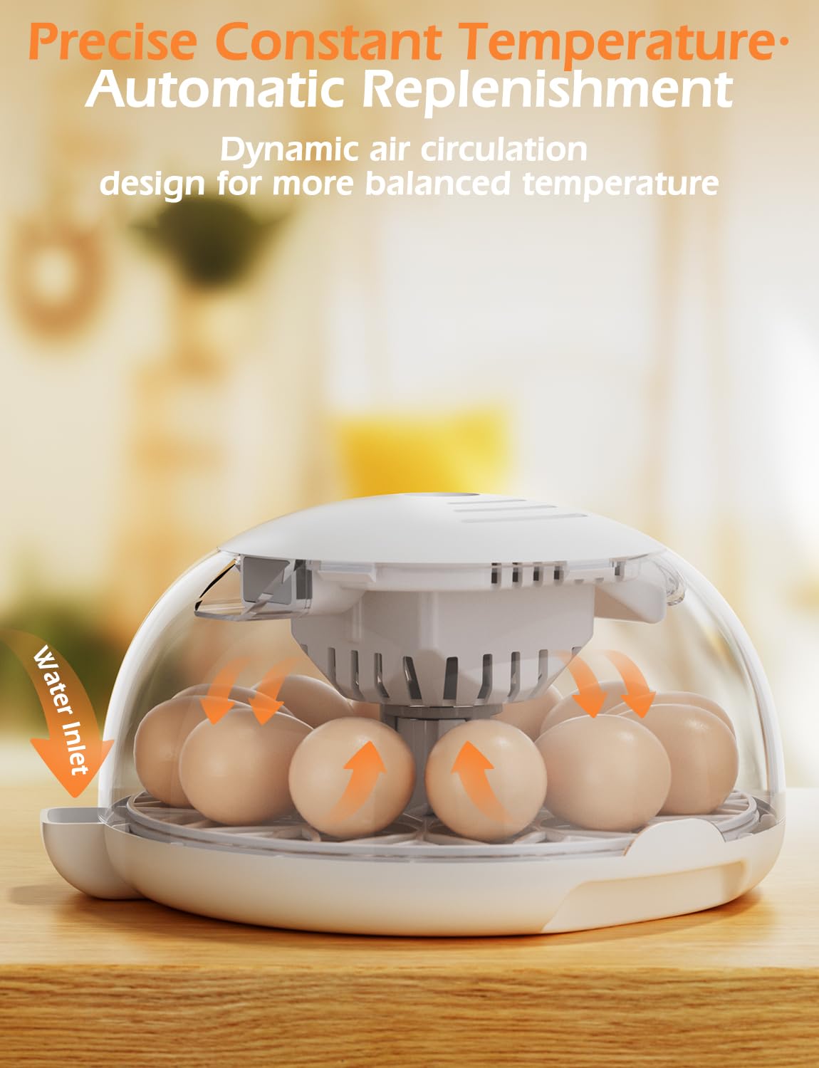 Incubators for Hatching Eggs, 12 Egg Incubator with Automatic Egg Turning and Temperature Humidity Control, Egg