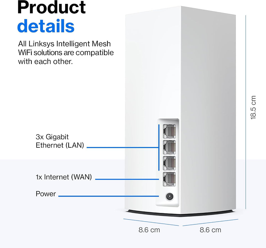 Atlas WiFi 6 Router Home WiFi Mesh System, Dual-Band, 4,000 Sq. ft Coverage, 50+ Devices, Speeds up to (AX3000)
