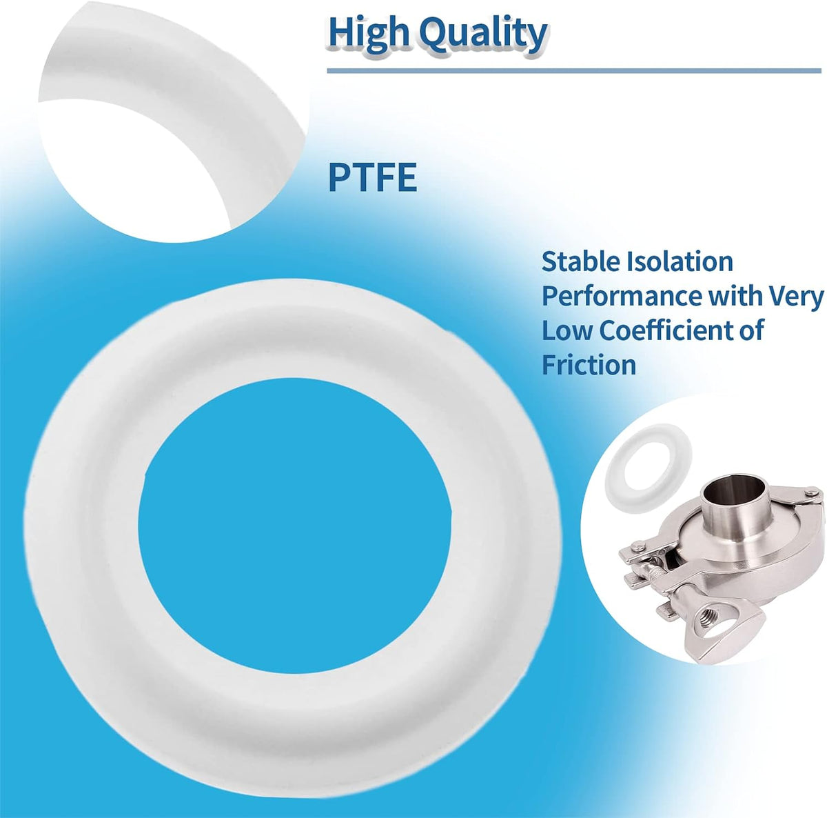 3/4" Tri Clamp Gasket, 10Pcs