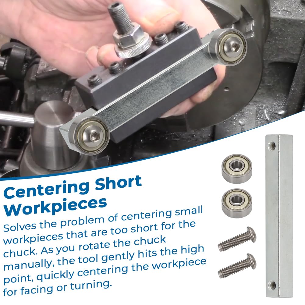 Lathe Centering Tool with Bump Roller for 1/2" Tool Post