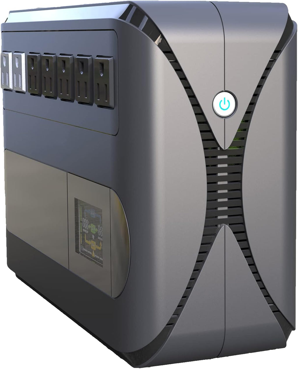 1000VA 500W Offline UPS LCD Battery Backup and Surge Protector for Computer | Gitroso GF1000 Offline Uninterruptible