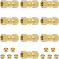 10Pcs 3/8" OD x 3/8" OD Compression Union Fittings