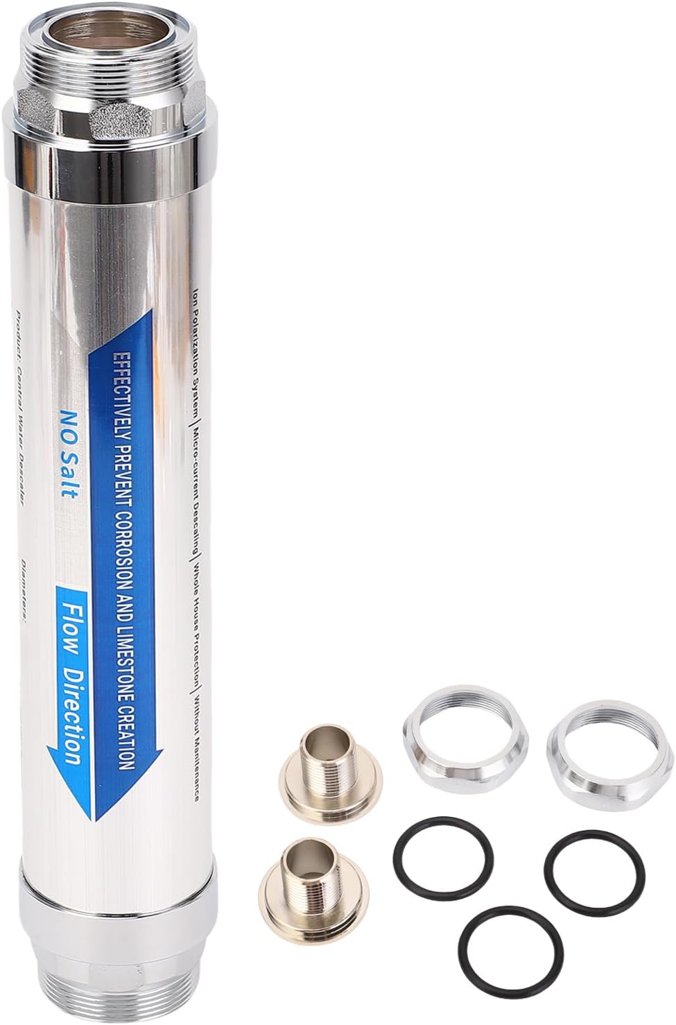 Whole House Water Descaler System, Non Salt Magnetic Water Softener for Shower and Dishwasher, High Flow Anti Scale