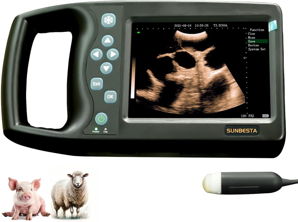 S-M6 Portable Veterinary Ultrasound Scanner with Heated 3.5MHz Sector Probe