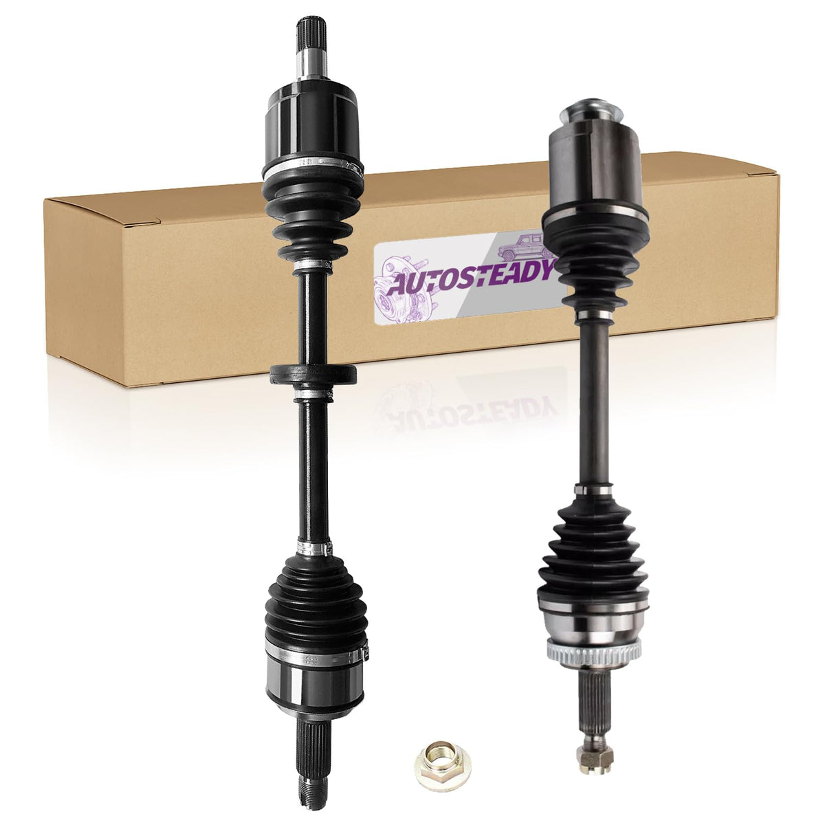 AUTOSTEADY Pair Front Drive CV Axles Compatible with 2008-2015 Honda Accord