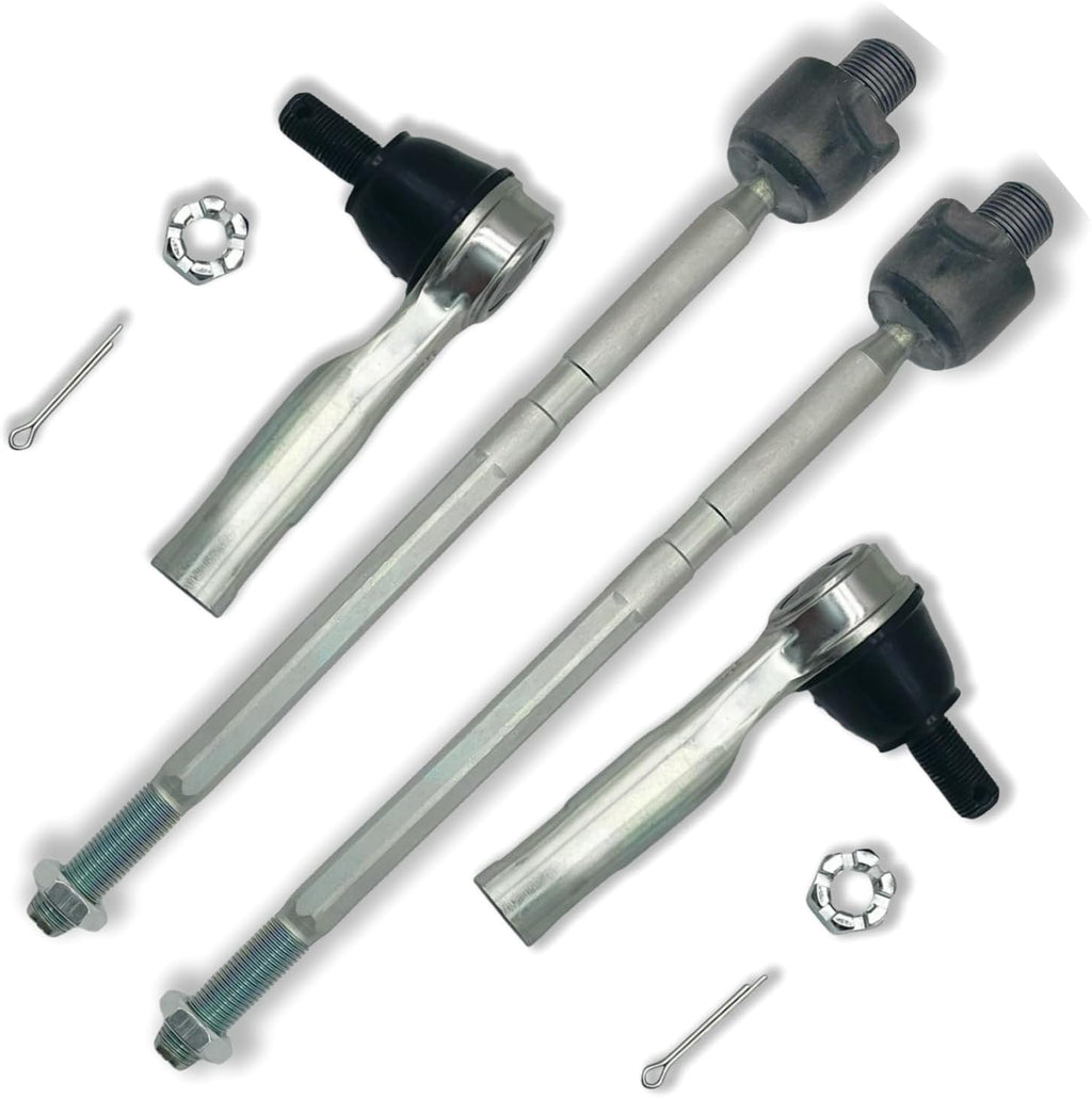 4pcs Front Inner & Outer Tie Rod Ends Kit Fit for Honda CR-V 2007 2008 2009 2010 2011 (Japan Built Models (1st Vin Digit J)) | ES800510 EV800689
