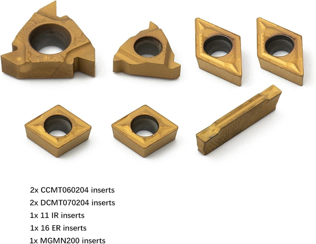 7pcs Carbide for lathe Inserts Set for 12mm Boring Bar 7pcs Carbide