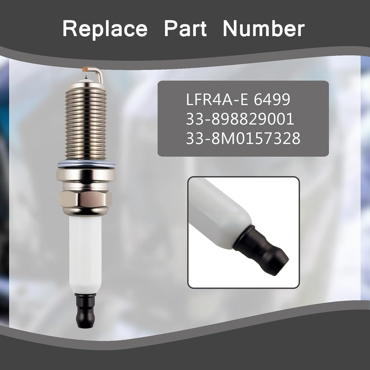 4Pc Iridium Spark Plugs LFR4A-E 6499 Fit Mercury 4-Stroke Outboard 75-115HP