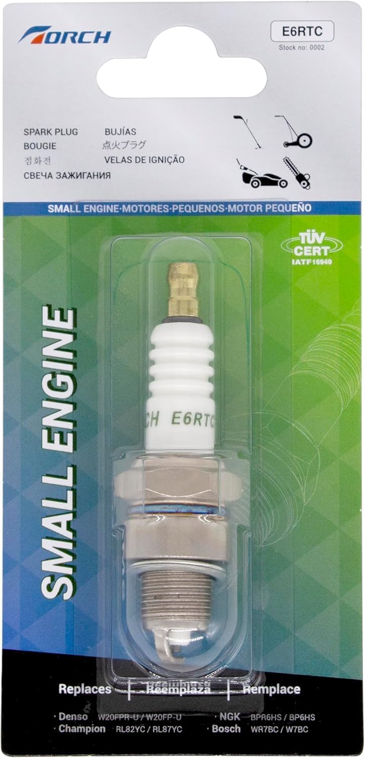 TORCH E6RTC Spark Plug for NGK BPR6HS,Bosch WR7BC,Champion RL82YC