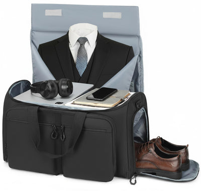 Convertible Garment Duffle Bags for Travel, Garment Bag with Shoe & Laptop Compartment, 2 in 1 Carry on Suit Garment