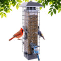 Squirrel Proof Bird Feeders for Outdoors, Metal Wild Bird Feeder for Outside Hanging, 4 Ports Perches, 3LB Large