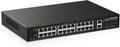 28 Port Gigabit PoE Switch, 24 Gigabit PoE+ Ports, 2 Gigabit Uplink, 2 Gigabit SFP, 300W IEEE802.3af/at, Metal