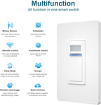Nexete Smart Wi-Fi Motion Sensor Light Switch for Smart Home Automation, Single Pole/3-Way, PIR Occupancy/Vacancy Sensor, Compatible with Alexa & Google Home Neutral Wire Required(Sensor)